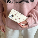 NEW - Ditsy Bows & Cherries Phone Case - Soft White