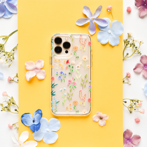 Colourful Wildflower Clear Phone Case