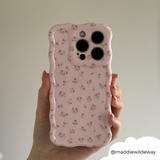 Wavy Phone Case - Ditsy Floral Pink