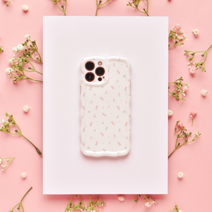 Wavy Phone Case - Ditsy Floral White