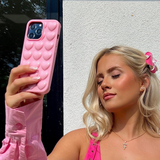 3D Hearts Phone Case - Candyfloss Pink