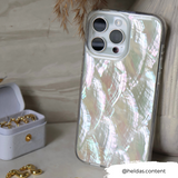 Real Natural Shell Phone Case - White