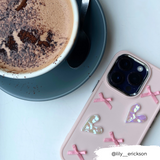 Pearly Hearts Phone Case - Pink