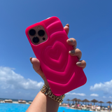 Melting Heart Phone Case - Bright Pink