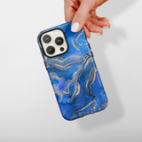 Tough Phone Case - Royal Blue Crystal Agate