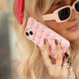 3D Hearts Phone Case - Candyfloss Pink