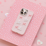 Pearly Hearts Phone Case - Pink