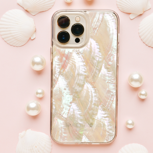 Real Natural Shell Phone Case - White