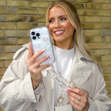 Pearly Hearts Phone Case - Clear