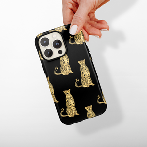 Tough Phone Case - Cheetah on Black