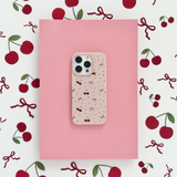 NEW - Ditsy Bows & Cherries Phone Case - Pink