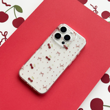 Clear Phone Case - Ditsy Bows & Cherries