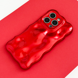 3D Bubble Phone Case - Cherry Red