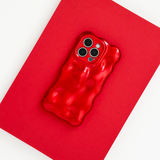 3D Bubble Phone Case - Cherry Red