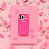 Melting Heart Phone Case - Bright Pink