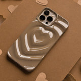 Melting Heart Phone Case - Chocolate Brown