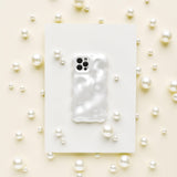 3D Pearl Phone Case - White