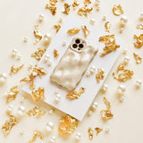 3D Pearl Phone Case - Gold