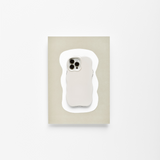 Shine Gloss Wavy Tough Phone Case - Pebble Beige