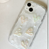 Pearly Hearts Phone Case - Clear