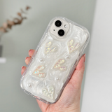 Pearly Hearts Phone Case - Clear