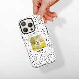 Patterned Personalised Polaroid Dog Phone Case - Upload Your Photo