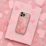 Shimmer Pink Hearts Phone Case