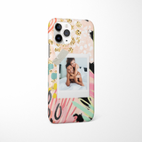 Patterned Personalised Polaroid Partner Phone Case - Upload Your Photo