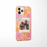 Patterned Personalised Polaroid Partner Phone Case - Upload Your Photo