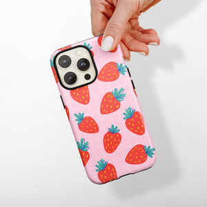 Tough Phone Case - Cute Strawberries