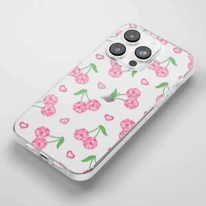 Clear Phone Case - Disco Cherries