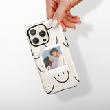 Patterned Personalised Polaroid Partner Phone Case - Upload Your Photo