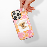 Patterned Personalised Polaroid Dog Phone Case - Upload Your Photo