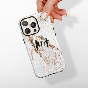 Personalised Phone Case - Rose Gold Marble