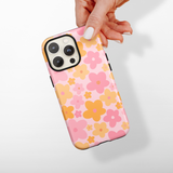 Tough Phone Case - Pink & Orange Bloom