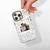 Patterned Personalised Polaroid Partner Phone Case - Upload Your Photo