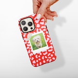 Patterned Personalised Polaroid Dog Phone Case - Upload Your Photo