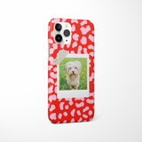 Patterned Personalised Polaroid Dog Phone Case - Upload Your Photo