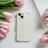 Wavy Phone Case - Ditsy Floral White