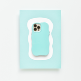 Shine Gloss Wavy Tough Phone Case - Powder Blue