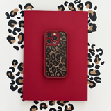 Burgundy Leopard Phone Case