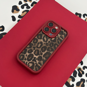 Burgundy Leopard Phone Case